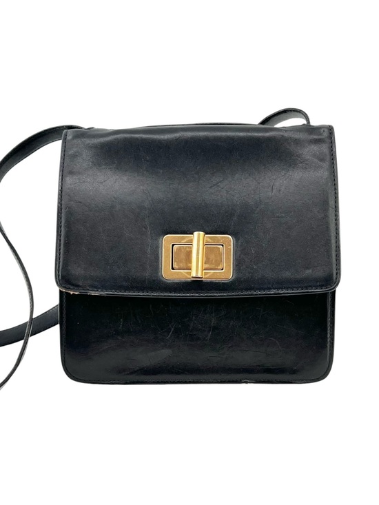 Chloe Handbags - Authenticated Chloe Black Leather Box Crossbody Bag with Authenticity Card